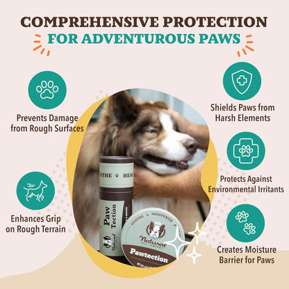 Pawtection, 1 Oz Tin, Veterinarian-Approved, All-Natural Dog Paw Balm and Moisturizer, Nourishing Dog Paw Protector for Rough Terrain and Harsh Temperatures